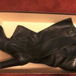 RAFE Black Leather Knee High Simpson Boots Sz 37